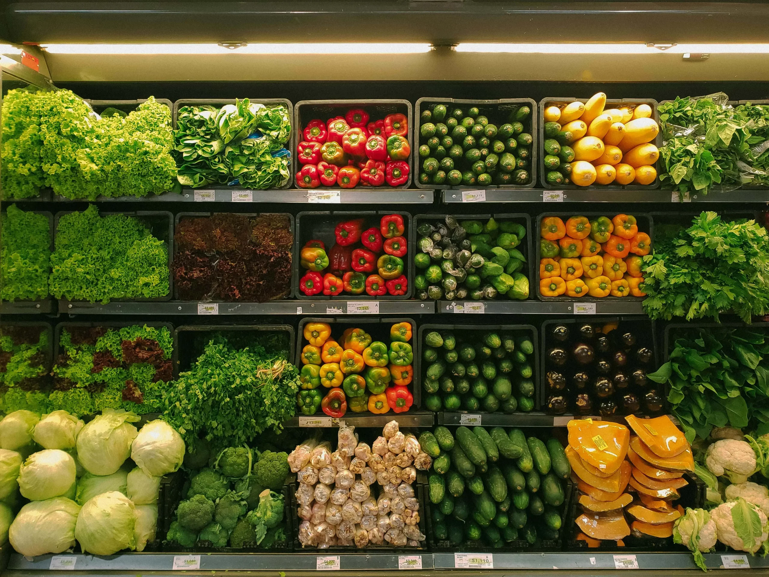 fresh produce in supermarket healthy eating